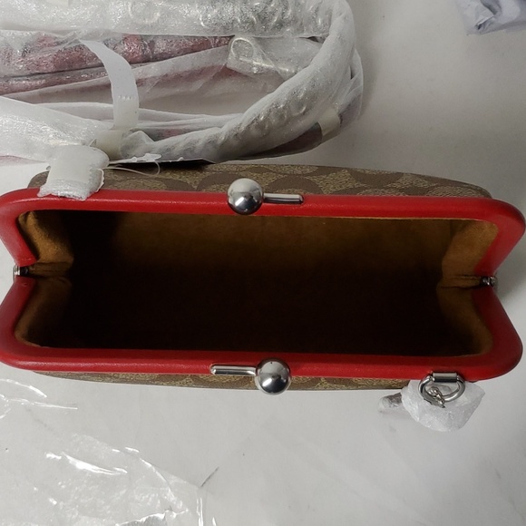 Due to Missing item- Coach CH512 Nora Kisslock Crossbody Signature Canvas - Picture 12 of 16